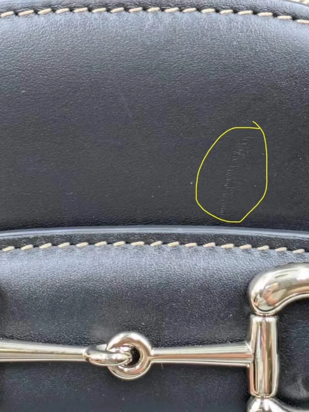 Gucci GG Supreme Monogram Canvas Horsebit 1955 Medium Flap Bag Beige Black Ebony - Picture 15 of 15